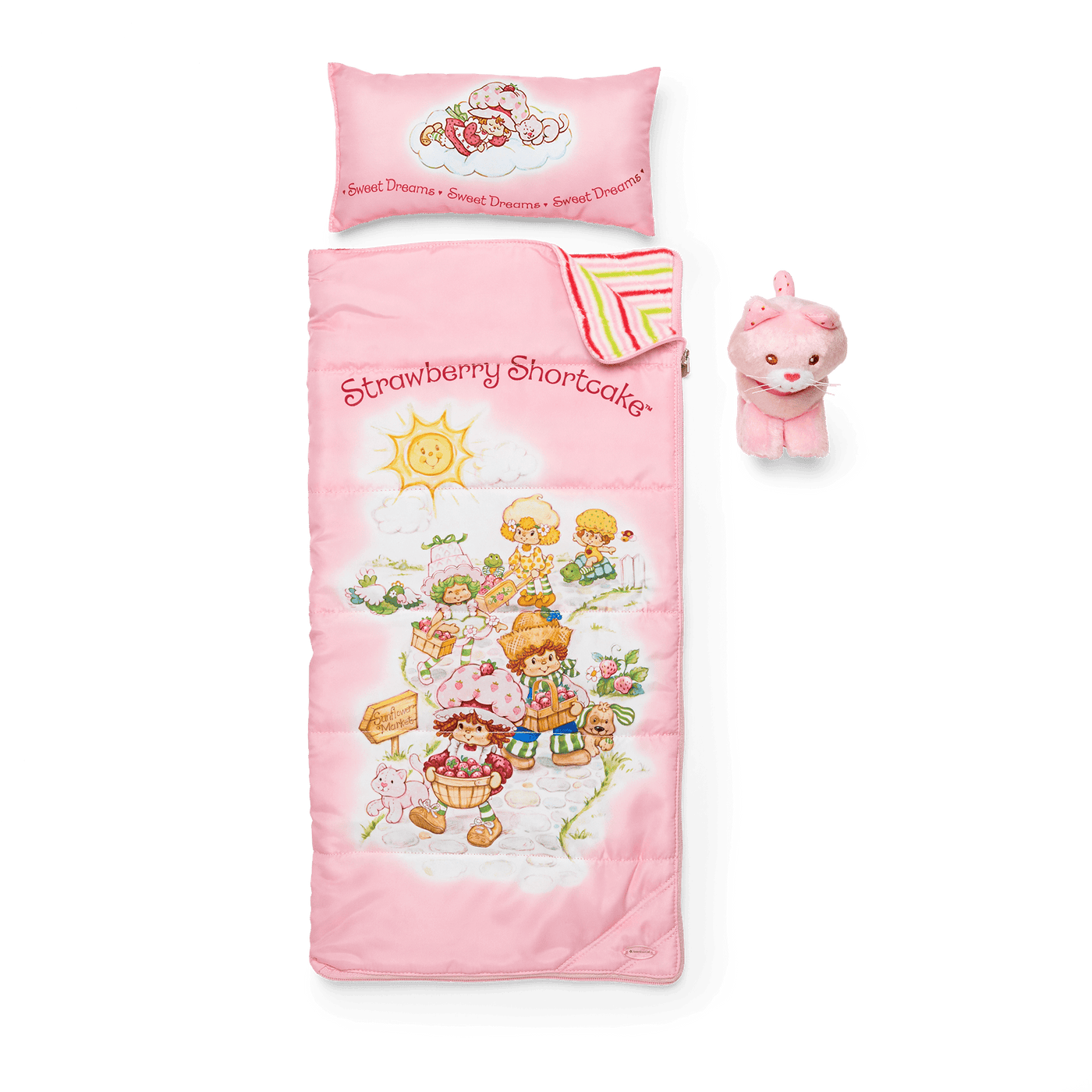 Courtney's™ Strawberry Shortcake™ Sleeping Bag Set for 18-inch Dolls (Historical Characters) Z3