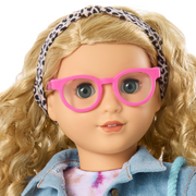 Petal-Pink Glasses for 18-inch Dolls U7