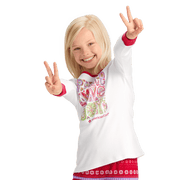 Peace, Love & Joy PJ Top for Girls G4