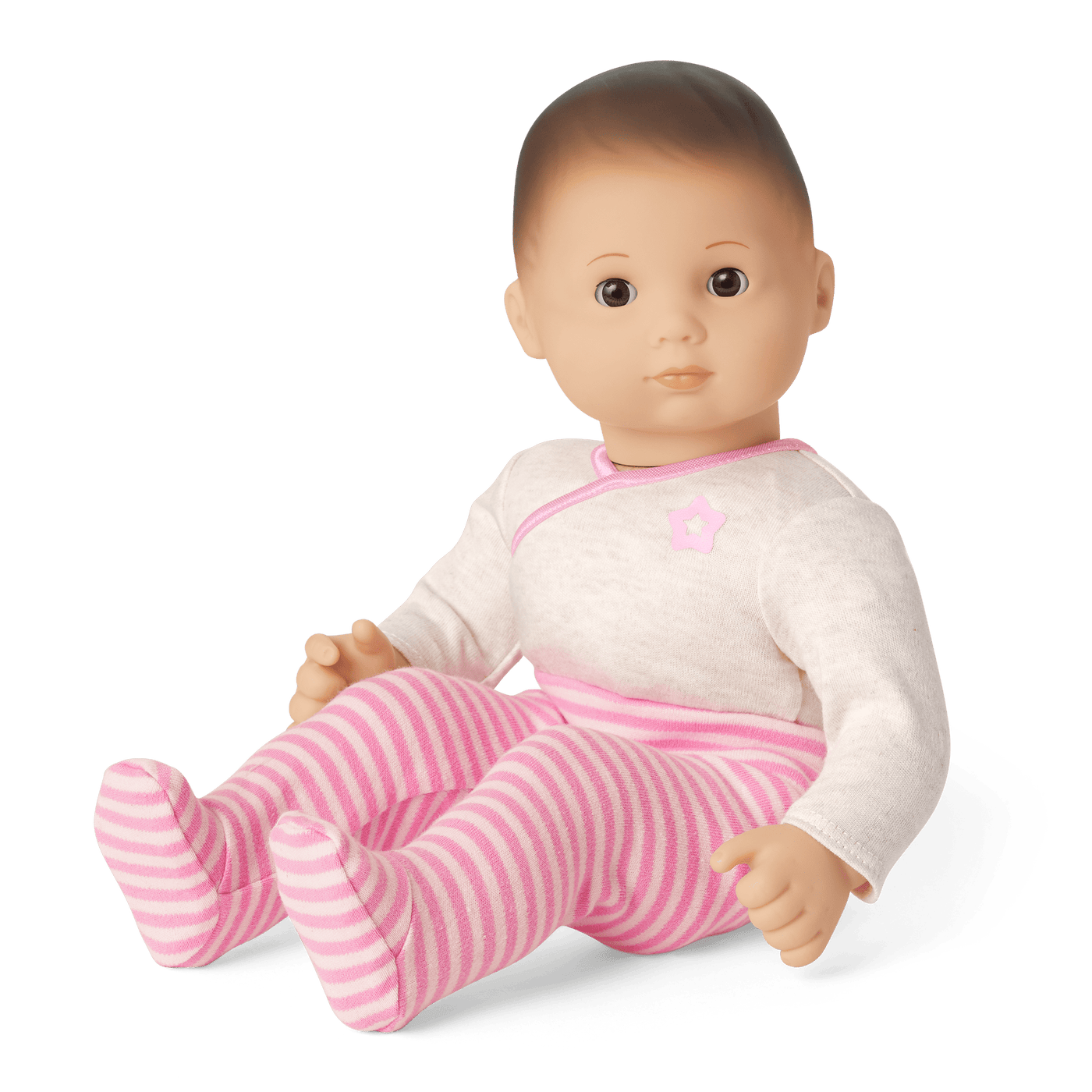 Bitty Baby® Doll #2 with brown hair in Pretty Pink C5