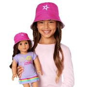 AG™ Star Bucket Hat Set for Girls & Dolls G1