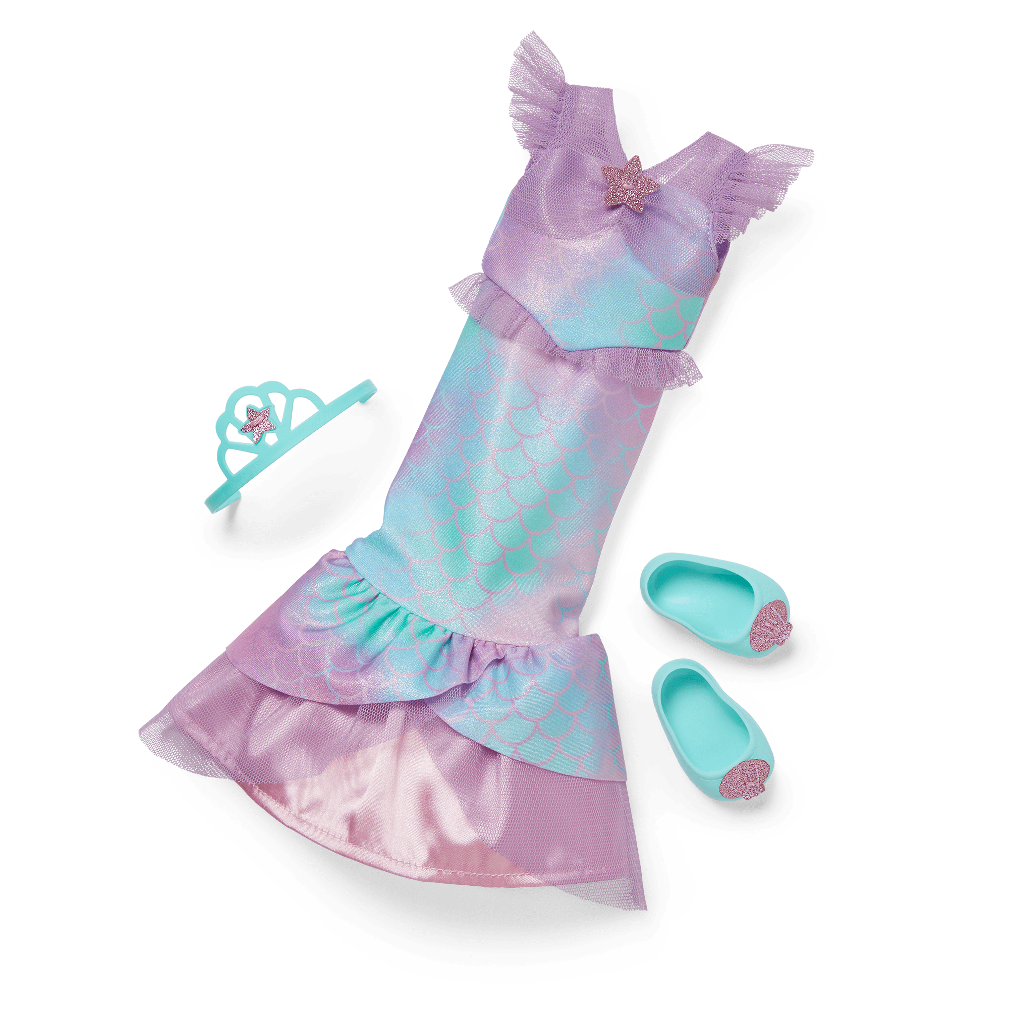 2-in-1 Sparkly Mermaid Outfit for WellieWishers™ Dolls G2