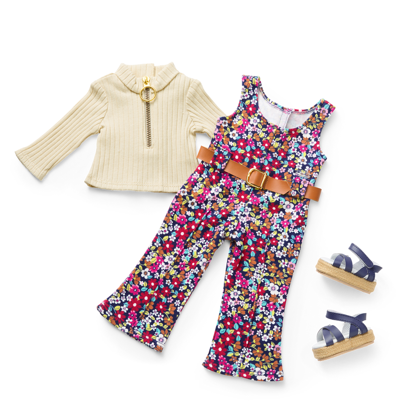 Julie’s™ Floral Jumpsuit for 18-inch Dolls (Historical Characters) T0