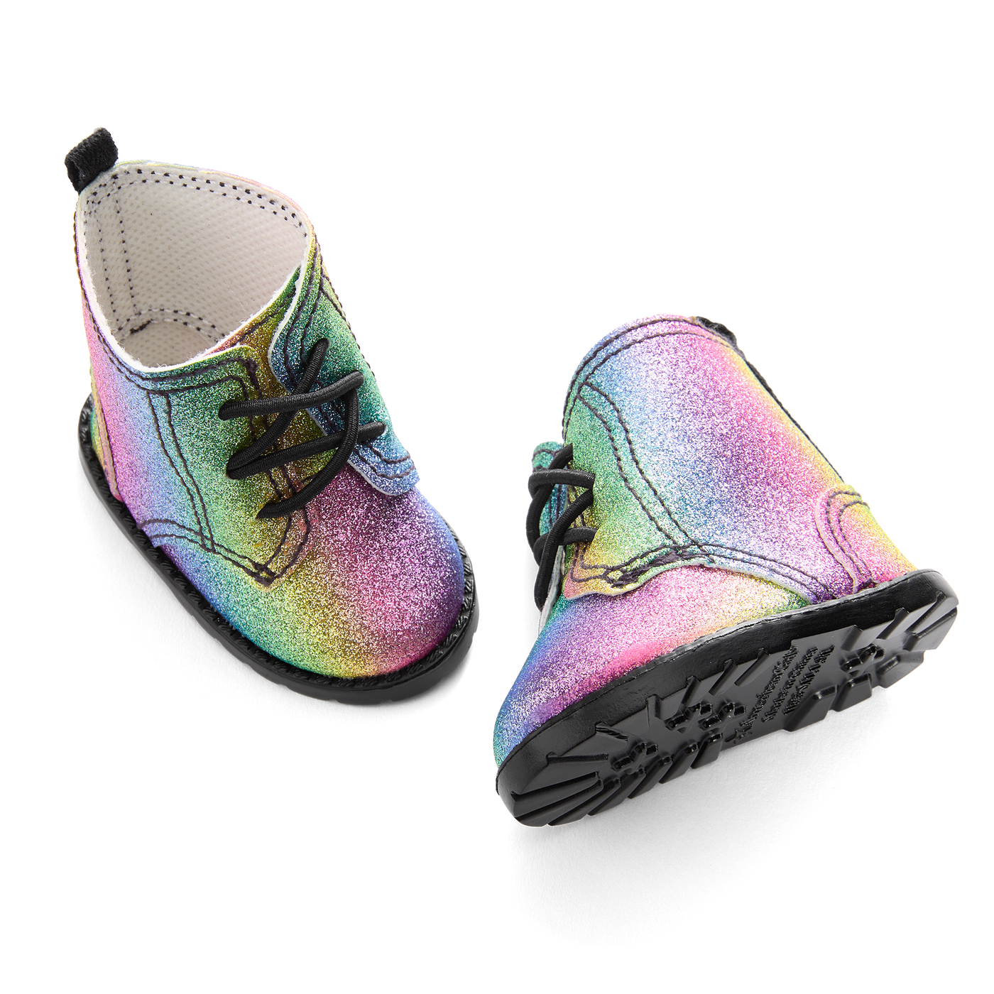 Glittery Rainbow Boots for 18-inch Dolls N4