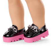 Fuchsia Flair Platform Loafers for 18-inch Dolls G7