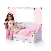 All Set for Sleepovers Canopy Bed for 18-inch Dolls Z0
