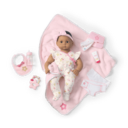 Bitty Baby® Doll #5 with brown hair Care & Play Set S6