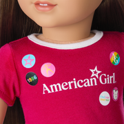 Matching AG™ Grin Pins Ringer Tee Set for Girls & 18-inch Dolls M2